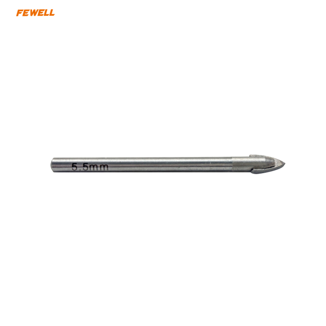 5.5x60mm Round Shank Carbide Single Tip Ceramic Porcelain Tile Glass Drill Bit