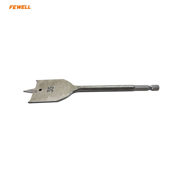 Hot Saler Quick Change Hex Shank Tri-Point Paddle 13-35MM Flat Wood Drill Bit for Wood Laminated Chipboard