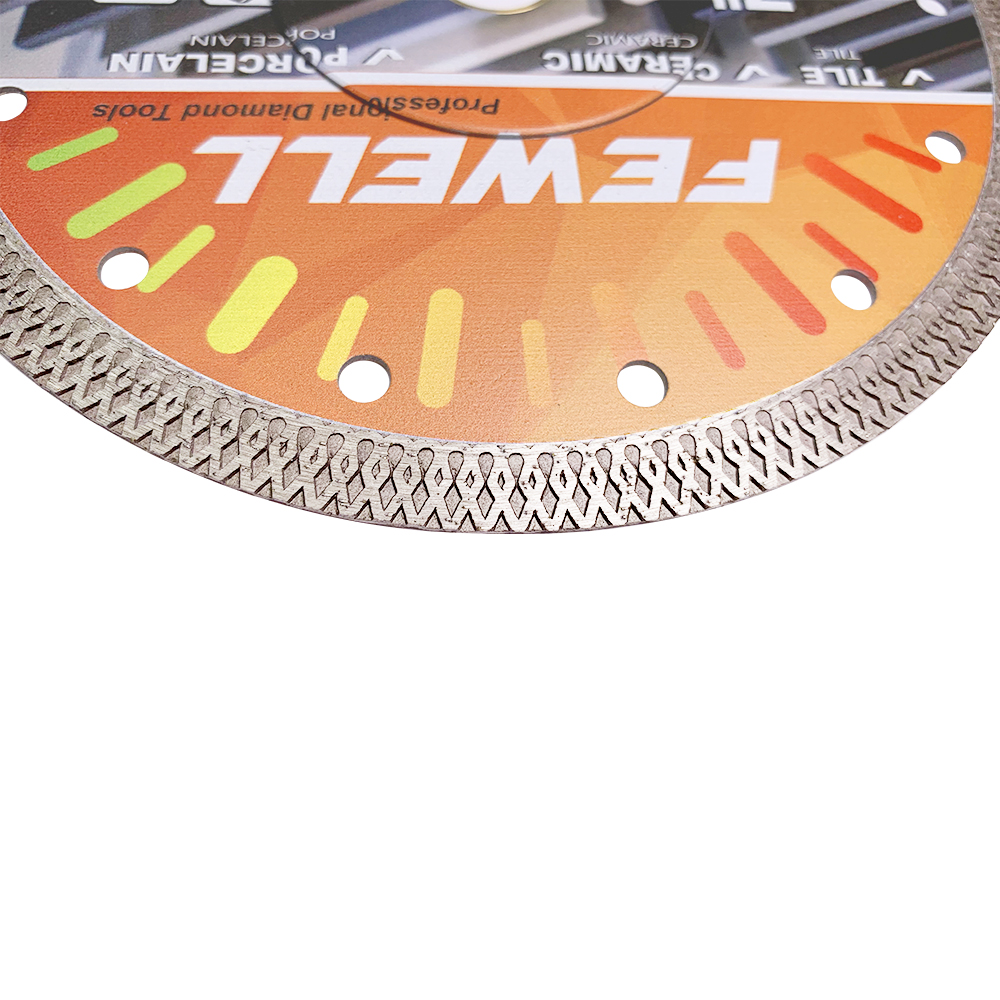 High quality hot press 4-14inch 105-350*10mm height reinforced center super thin X turbo diamond saw blade for cutting ceramic tile porcelain