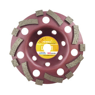 DIY Cold Press 5inch sintered 125*5*22.23mm single segmented diamond grinding cup wheel for concrete stone