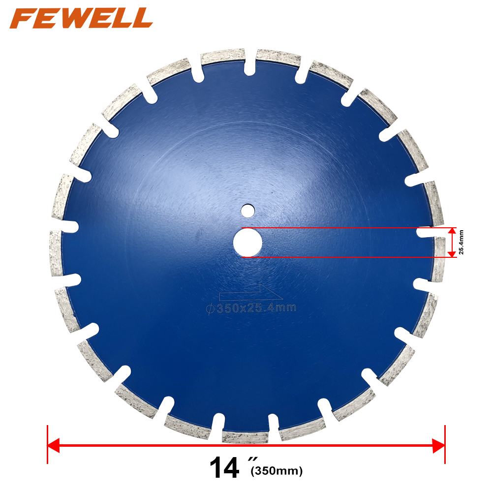 Laser Welded 10mm Thickness 14in 350*10*25.4mmmm Crack Chaser Diamond Tuck Point Saw Blade for Cutting Concrete