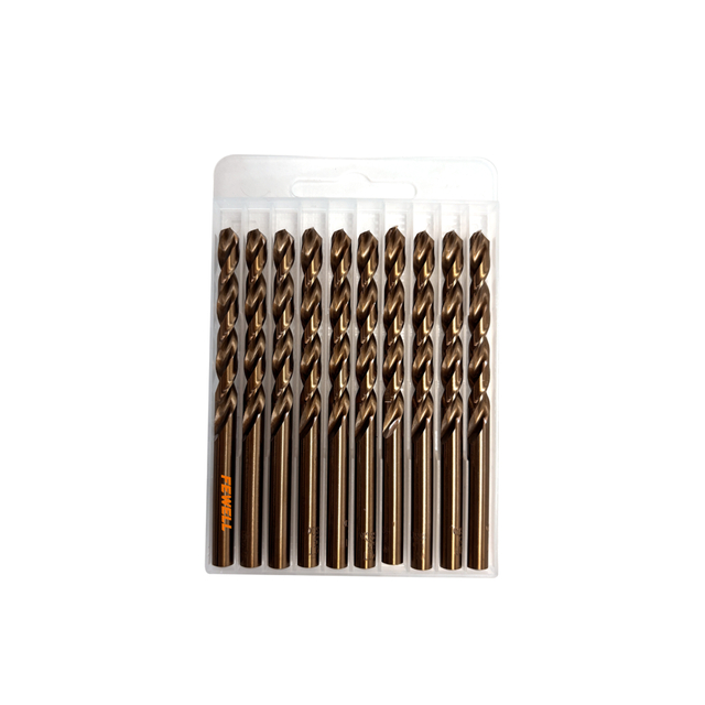 Premium Quality M35 Straight Shank HSS Twist Drill Bits 6.5mm 9.5mm for Drilling Metal, Inox And Stainless Steel Amber Color