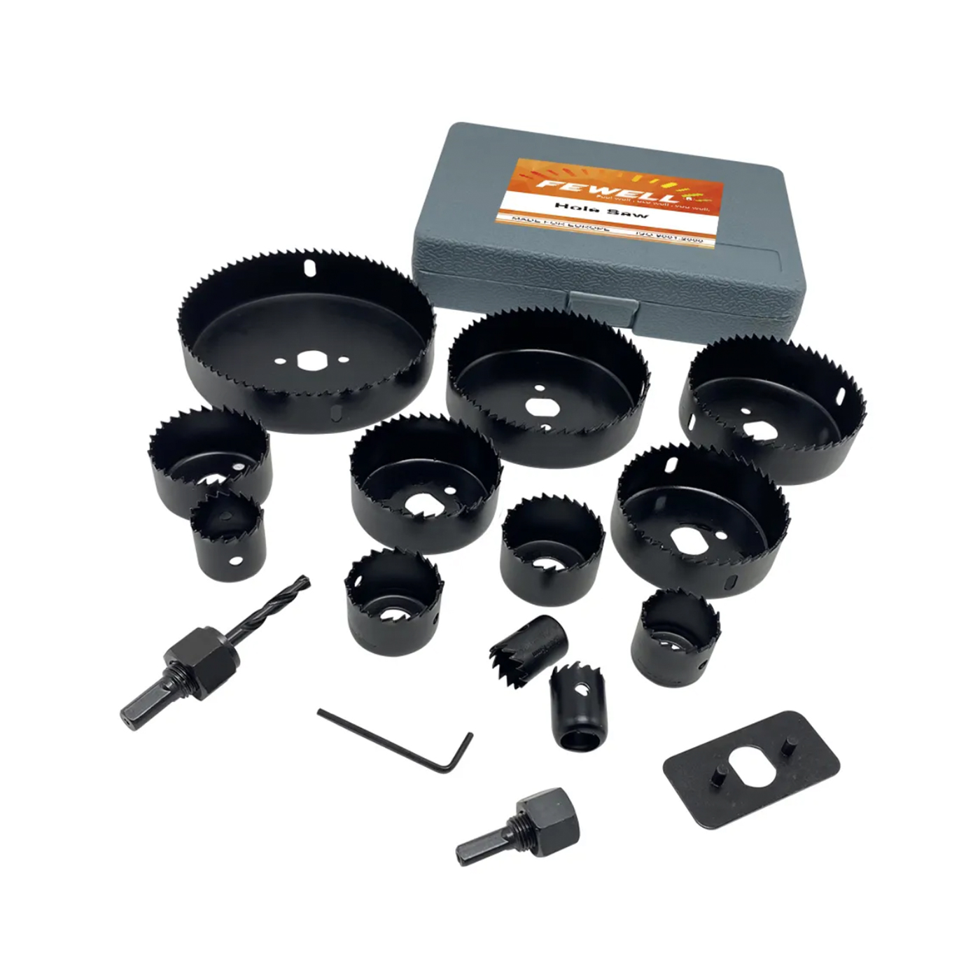 16pcs 19mm 22mm 29mm 32mm 38mm 44mm 51mm 67mm 76mm 89mm 102mm 127mm hole saw set for Wood