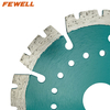 High quality laser welded 115/125*10*22.23mm 4.5/5inch cooling holes diamond saw blade for cutting concrete