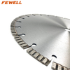 High quality 14inch laser welded 350*10*25.4mm segmented turbo diamond saw blade for cutting concrete