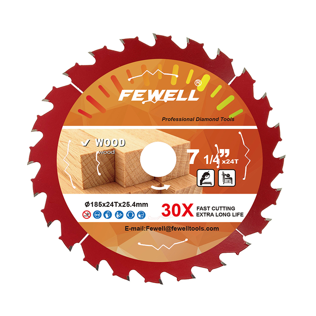 High quality 7 1/4in 185*24T/40T/60T*25.4mm tct circular saw blade for wood cutting