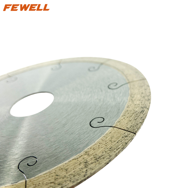 High quality Hot Press 5、8、9、10inch 125-250*10mm J-slot continuous rim diamond saw blade for cutting ceramic tile marble porcelain