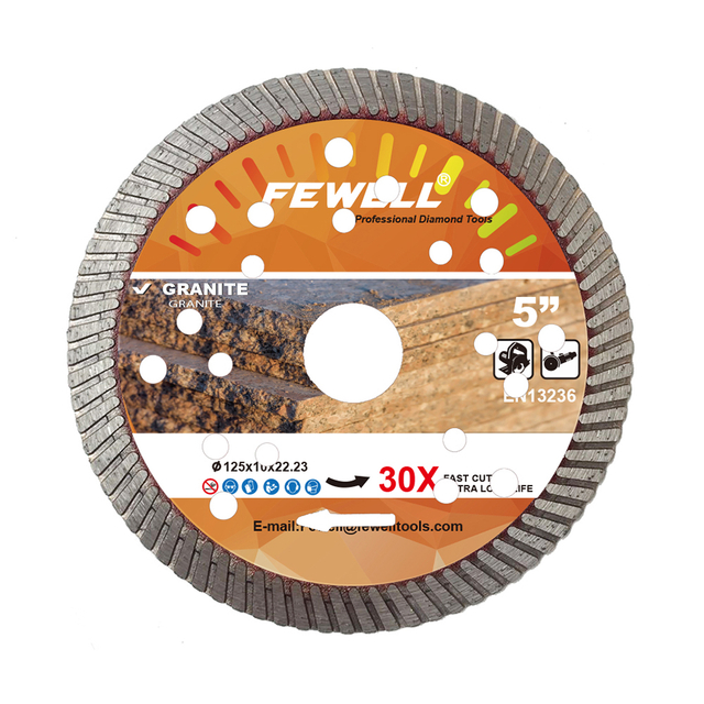 High quality Hot Press 5、9、12inch 125-300*10mm height with cooling holes diamond saw blade for cutting granite