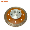 High quality hot press 4、4.5、5inch 105-125*10mm height special teeth Aluminum flange diamond saw blade for cutting ceramic tile porcelain