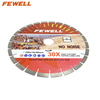 Premium quality 14/16inch 350/400*15*50mm Silver Brazed arix segment silent diamond saw blade for wet cutting granite
