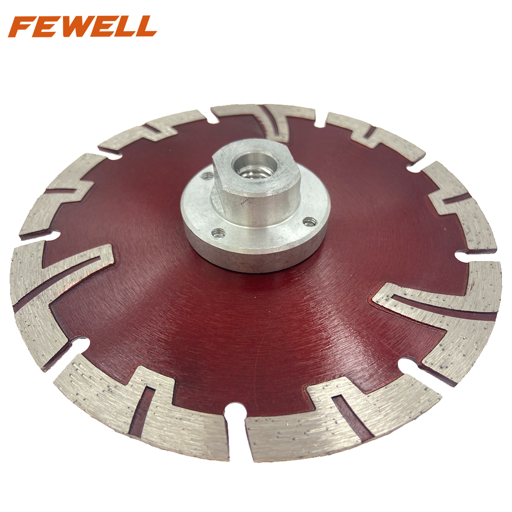 High quality Hot press 5/9inch 125/230*7mm with alumimum flange sintered AG-Blade diamond saw blade for cutting granite