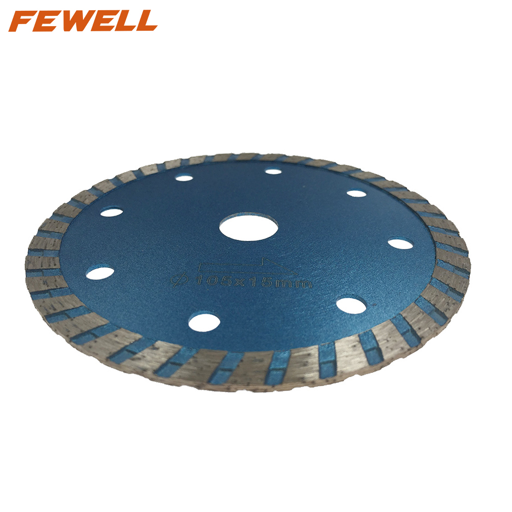High quality Cold Press 4/4.5/5inch sintered 105/115/150*7mm diamond turbo saw blade for cutting concrete brick