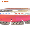 Premium quality 14/16inch 350/400*15/20*60 with 50mm ring Silver Brazed arix segment turbo diamond saw blade for cutting granite