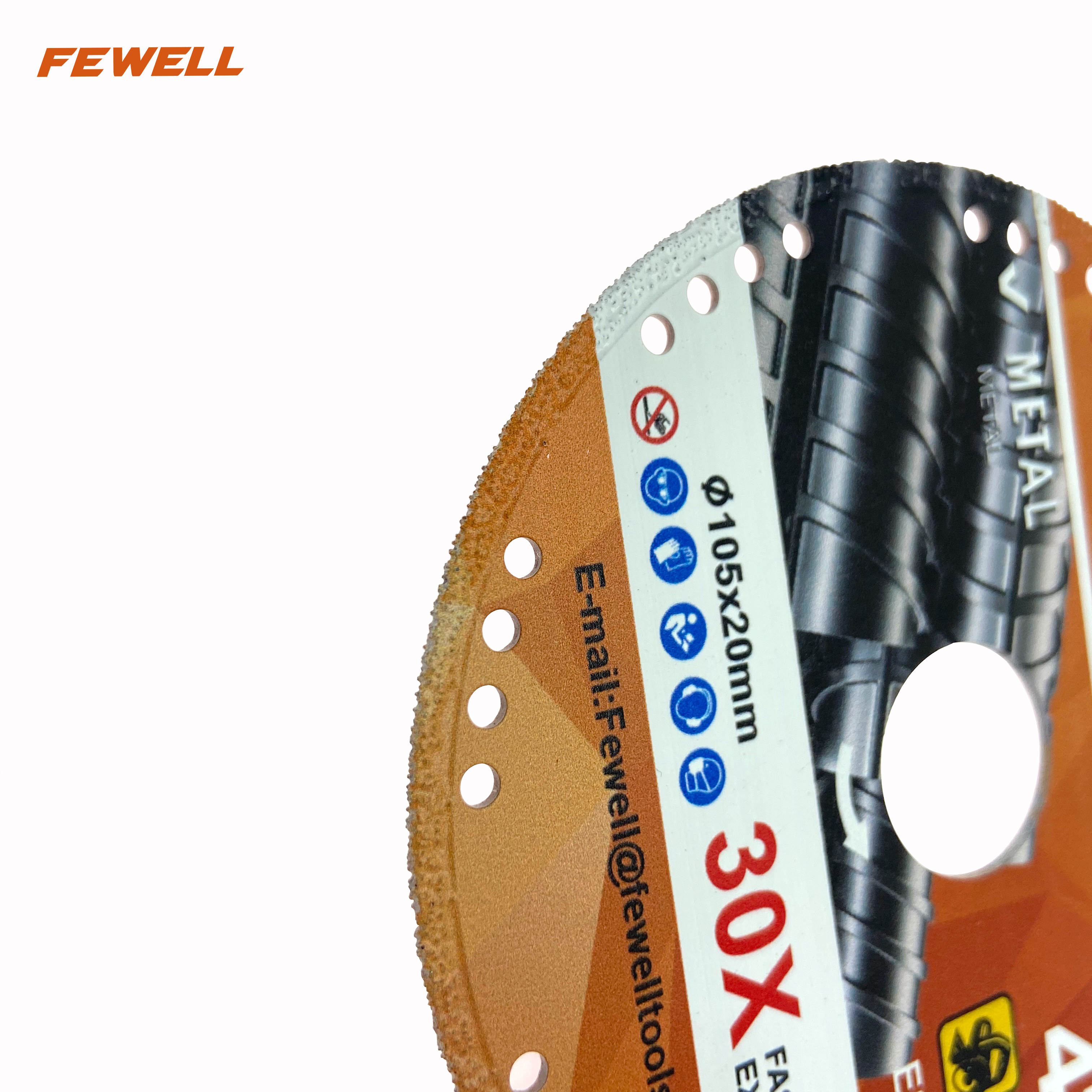High quality Vacuum brazed continuous rim 4/5/6inch 105/125/150mm diamond saw blade for cutting metal stainless steel