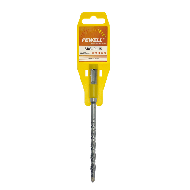  High quality SDS Plus Carbide Single Flat Tip 8mm Double Flute Electric hammer Drill Bit for Granite Concrete wall Masonry 