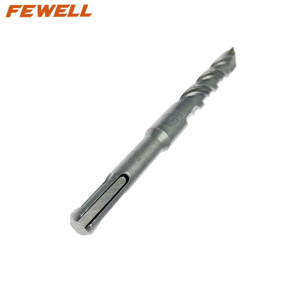High quality SDS Plus Carbide Single Flat Tip long 16*160/210/260/350/500/600/800/1000mm Double Flute Electric hammer Drill Bit for Concrete wall Masonry Granite