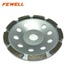 High quality Silver Brazed 5/7inch 125/180*5*22.23mm single row diamond cup wheel for grinding concrete granite
