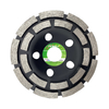 Low price cold Press sintered 4.5inch 115*22.23mm double row disc cup-shaped diamond grinding cup wheel for abrasive masonary concrete granite