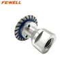 High quality 40/50/65/80/105mm with M14 aluminum flange Hot Press diamond fine turbo saw blade for cutting granite concrete