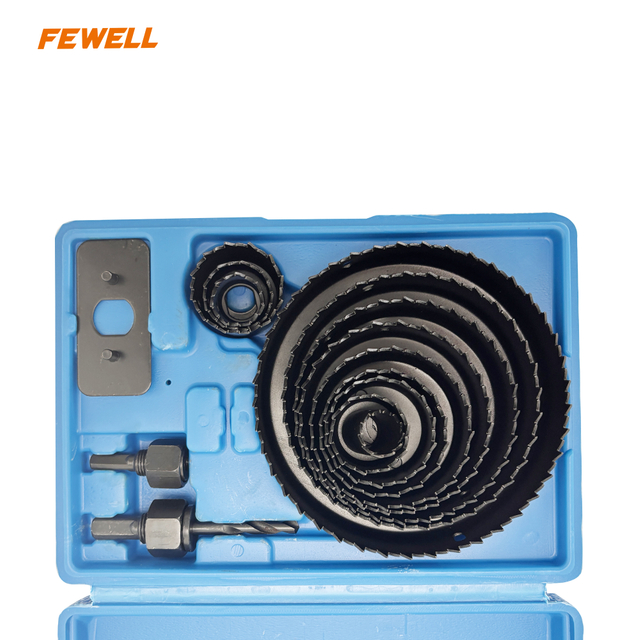 16PCS HCS Hole Saw Cutter Kit Set High Carbon Steel Hole Saw Drill Bit for Wood Plasterboard Board General Purpose
