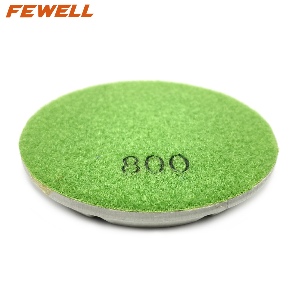 DIY 4inch 100mm 800# diamond polishing Pads for grinding marble concrete floor