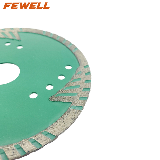 High quality Cold Press sintered 5inch 125*2.5*8*22.23mm MG turbo diamond saw blade with protective teeth for cutting concrete beton