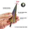 High quality 3PCS 4-12mm 4-20mm 4-32mm HSS 6542 Hexagon Shank straight flute Titanium Step Drill Bits for Metal Drilling