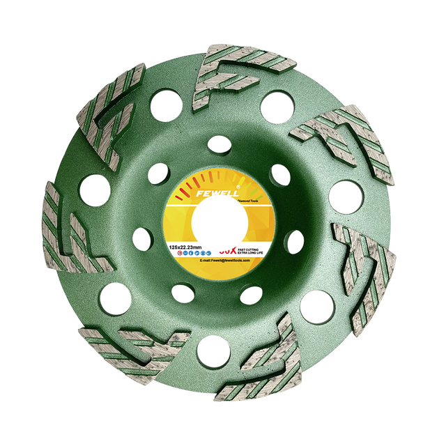 DIY cold Press 5inch 125*22.23mm diamond grinding cup wheel for grinding concrete wall stone