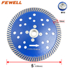 High quality Hot Press 5inch 125*10*M14 continuous thin turbo diamond saw blade for cutting ceramic granite concrete marble bricks