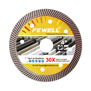 DIY 105*10*20mm hold Press 4inch turbo diamond saw blade for cutting porcelain tile ceramic
