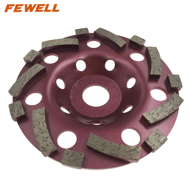 DIY Cold Press 5inch sintered 125*5*22.23mm single segmented diamond grinding cup wheel for concrete stone