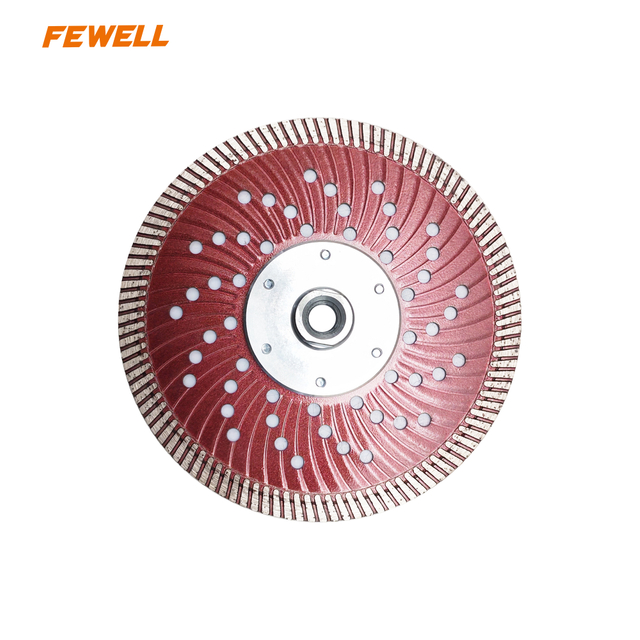 7inch 180mm M14 Thread Hot Press Diamond Turbo Wave Saw Blade With Reinforced Center for Cutting Granite