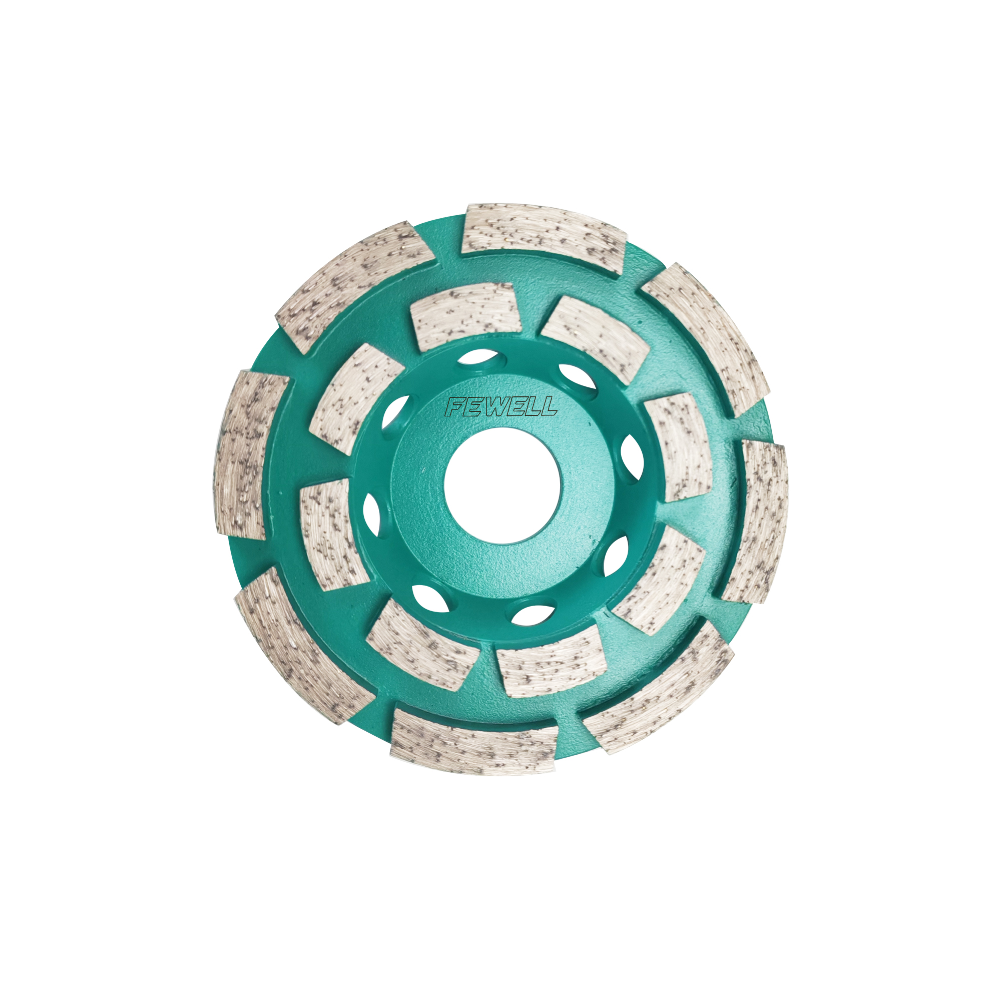 High Quality Silver Brazed 4inch 100*22.23mm Double Row Diamond Grinding Cup Wheel for Concrete Stone