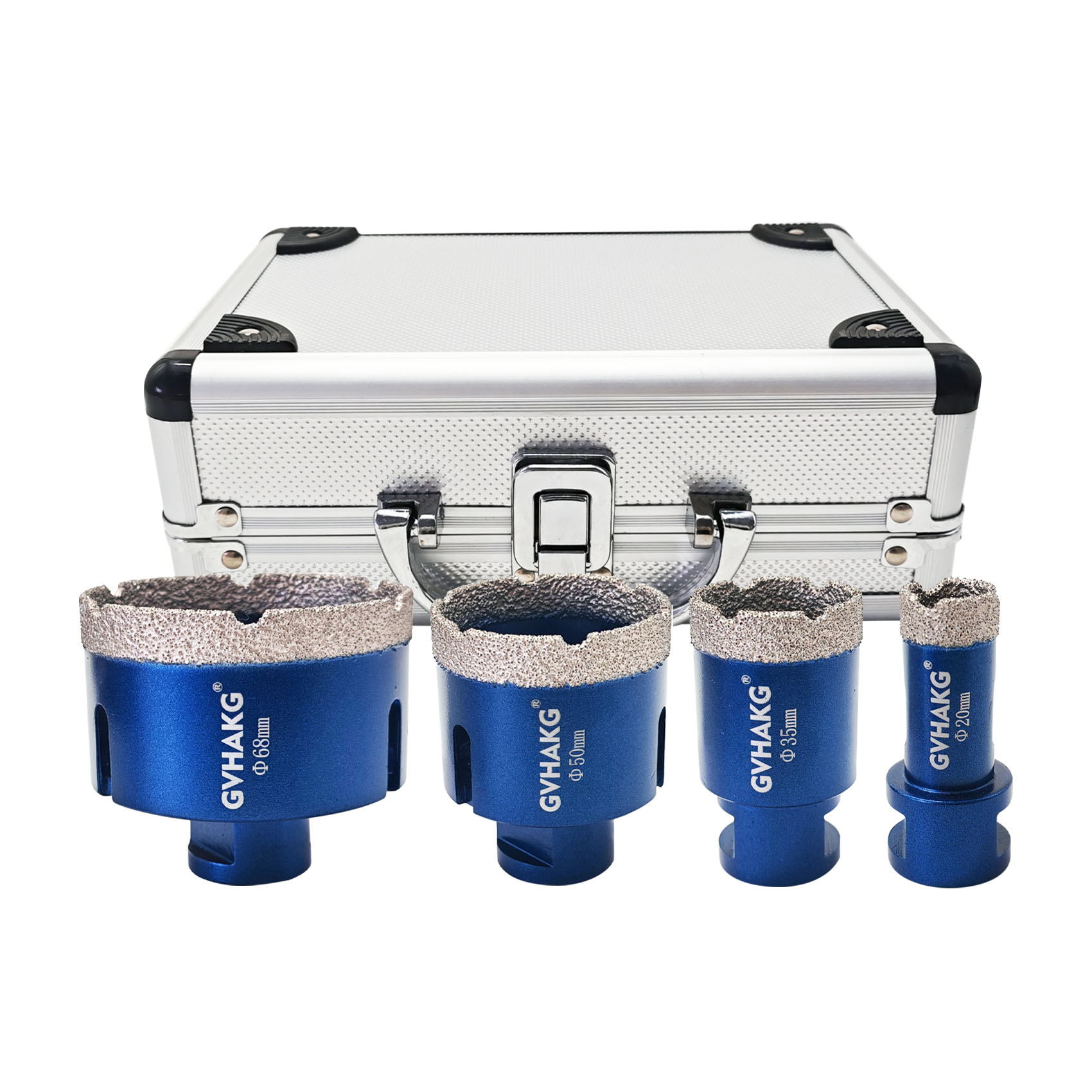 4Pcs M14 Thread Diamond Hole Saw Core Drill Bits Set 20/35/50/68mm, Drilling Tool for Tile, Porcelain, Ceramic, Marble, Granite