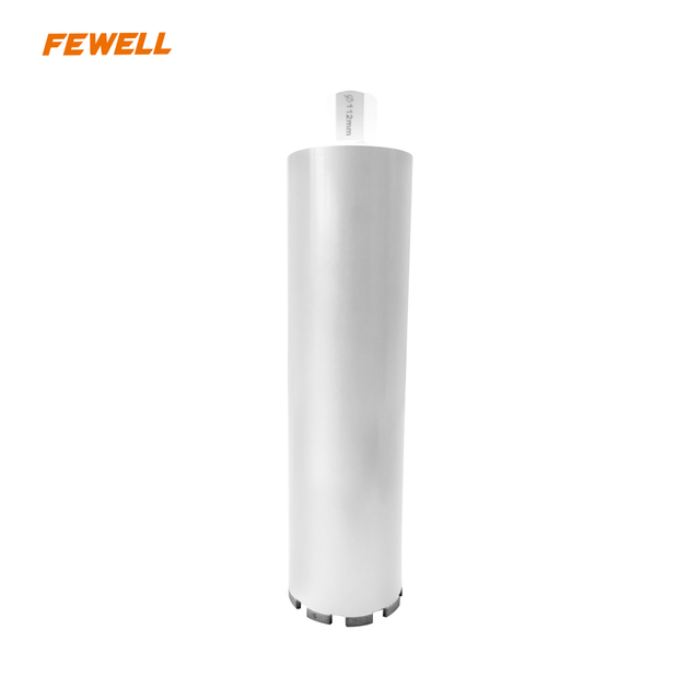 Laser Welded Arix Segment 1-1/4''-7UNC Thread 56-252mm Diameter Length 460mm Diamond Core Drill Bit for Wet Reinforced Concrete Drilling 