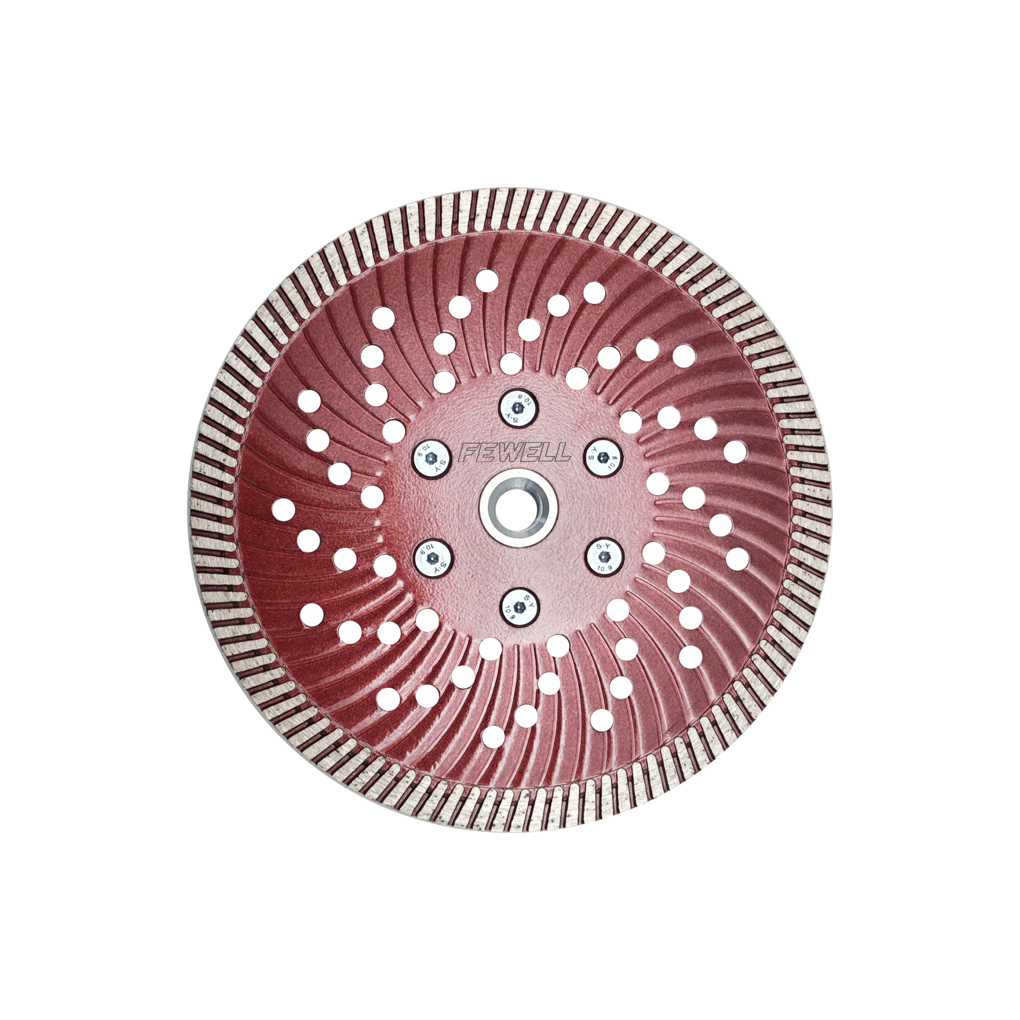 7inch 180mm M14 Thread Hot Press Diamond Turbo Wave Saw Blade With Reinforced Center for Cutting Granite